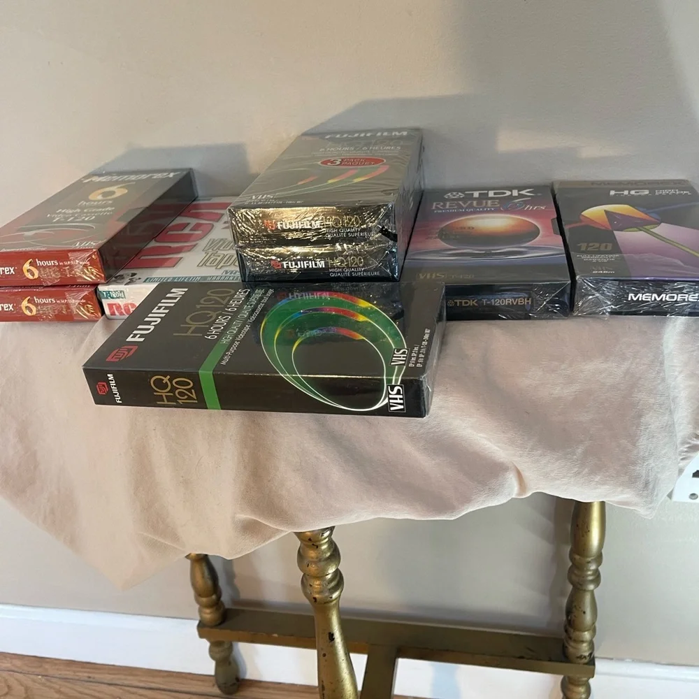 9 New VHS Tapes Lot Bundle Memorex RCA Fujifilm TDK High Grade Video Cassettes